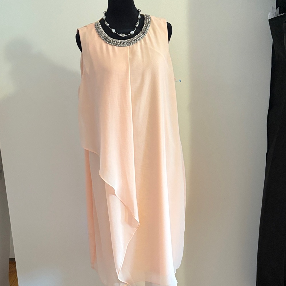 dressbarn Light Pink Asymmetrical Dress